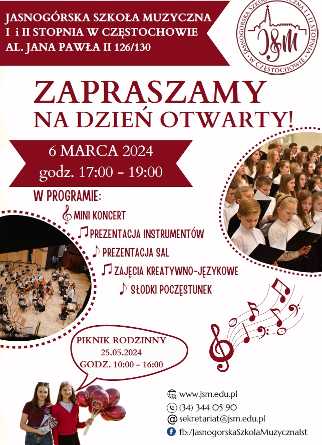 Dzień otwarty w Jasnogórskiej Szkole Muzycznej