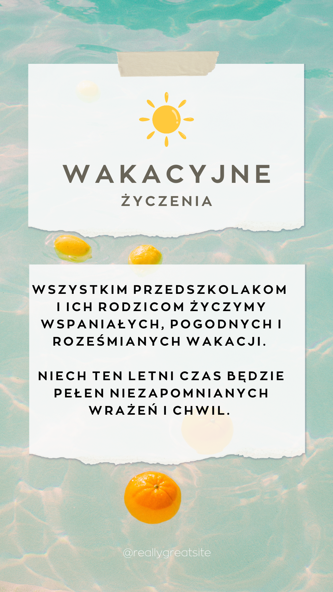 Wakacyjne życzenia