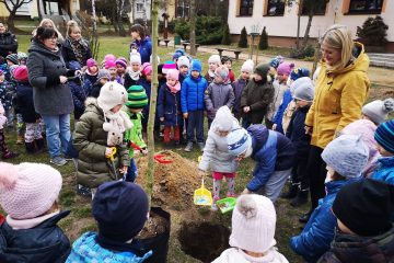 Sadzenie drzewek z okazji 100 lecia Niepodległości Polski