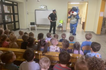 Wizyta policjanta w przedszkolu